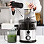 Duronic JE7C 800W Centrifugal Juicer, 2 Speed, Electric Juice Extractor, Juices Whole Fruit, BPA-Free, 1L Jug - Stainless-Steel