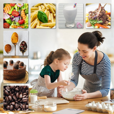 Duronic KS1007 Digital Kitchen Scale, 10kg, Glass Platform with LCD Backlit Display, Tare Function, 1g Precision - Silver