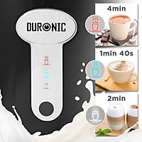 Duronic MF500 Milk Frother with 6 Modes, 500ml Stainless Steel Jug Froths Milk for Hot Drinks 500W - black/stainless-steel