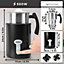 Duronic MF500 Milk Frother with 6 Modes, 500ml Stainless Steel Jug Froths Milk for Hot Drinks 500W - black/stainless-steel