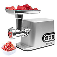 Duronic MG301 Electric Meat Grinder, Mincer and Sausage Stuffer Machine, 7 Attachments Included, 3000W - stainless-steel