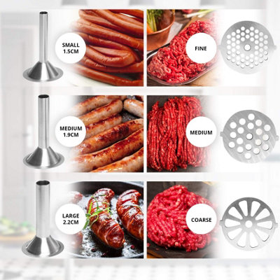 SUGIFT 1200W Electric Meat Grinder with Sausage Kit & 3 Grinder Plates,  Sausage Stuffer Maker 