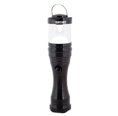 Duronic RFL033AAA LED Torch 90lm, 2-in-1 Flashlight and Lantern with SOS Light Mode, Water-Resistant, Hanging Loop, Magnetic Base
