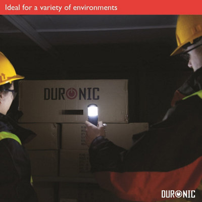 Duronic RFL033AAA LED Torch 90lm, 2-in-1 Flashlight and Lantern with SOS Light Mode, Water-Resistant, Hanging Loop, Magnetic Base