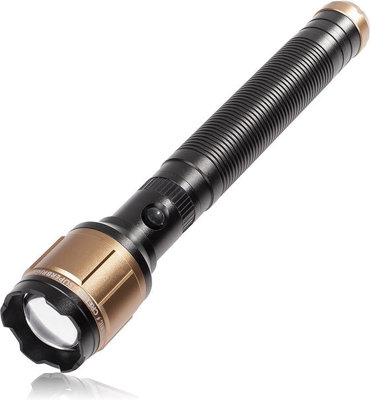 Duronic RFL903C LED Torch, Aluminium CREE Flashlight, 230 Metres, 800 Lumens, Rechargable, UK/EU/US Charger Plugs Included