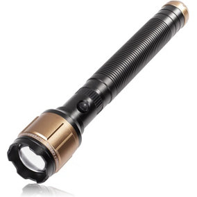 Duronic RFL903C LED Torch, Aluminium CREE Flashlight, 230 Metres, 800 Lumens, Rechargable, UK/EU/US Charger Plugs Included