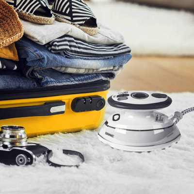 Duronic Si3 Mini Steam Iron Small Compact Travel Steamer Dual Voltage 400W 35ml Capacity Includes Jug