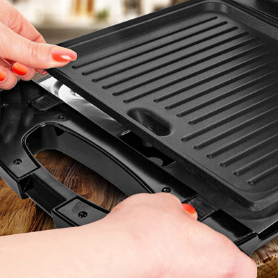 Duronic 2-in-1 Single Waffle Maker and Mini Grill WM52