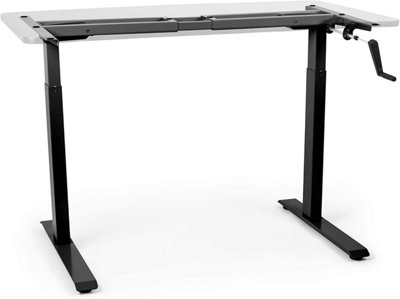 Duronic TM00 BK Sit Stand Desk Frame, Height Adjustable, Memory Function, Crank Handle - Base Frame Only - black