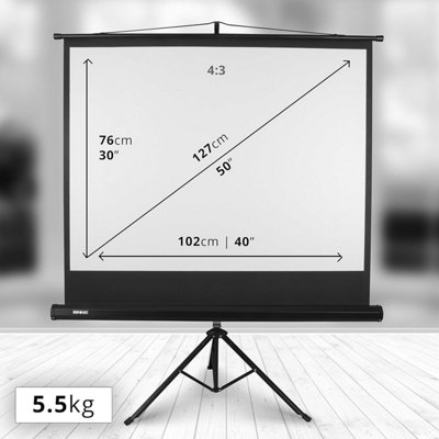 Duronic Tripod Projector Screen TPS50/43 50 Inch Standing Portable ...