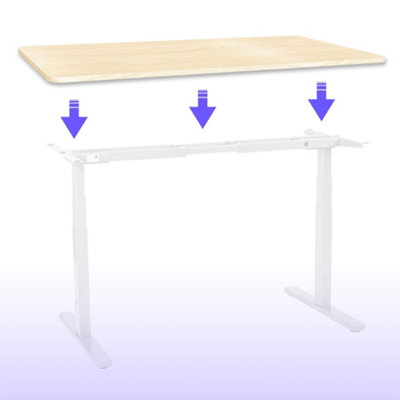 Duronic TT187 NL Sit Stand Desk Top, Table Surface Only for Duronic TM Desk Frames only, 180cm x 70cm - natural