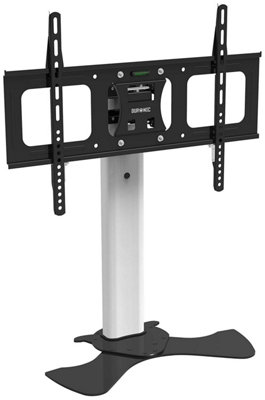 Duronic TVS1D1 TV Stand and Tilting Monitor Bracket, Standing Desktop Mount with VESA 600x400 for Flat Screen Television 37-65"