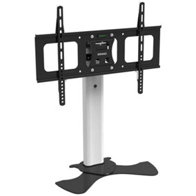 Duronic TVS1D1 TV Stand and Tilting Monitor Bracket, Standing Desktop Mount with VESA 600x400 for Flat Screen Television 37-65"