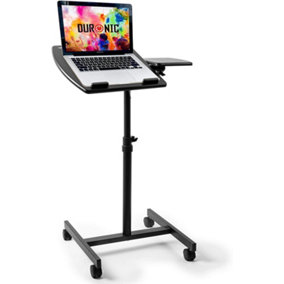 Duronic WPS17 Projector Stand/Sit-Stand Desk, Projector Floor Table, Adjustable Height with 2-Way Tilt, 10kg Capacity, 44x40cm