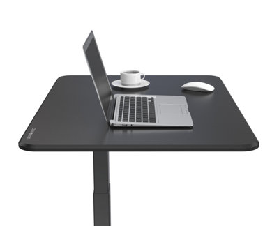 Duronic WPS47 Sit-Stand Desk, Portable Desk for Laptop or Projector ,Adjustable Height by Handle, 30kg Capacity 80x50cm