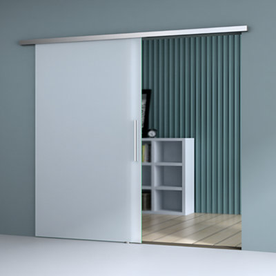 Durovin 1025 x 2050mm Internal Sliding Glass Door 8mm Fully Frosted ...