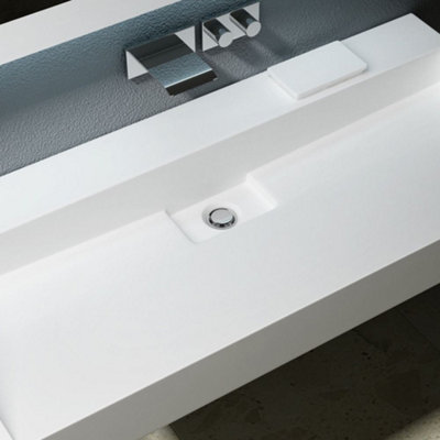 Durovin Bathrooms Luxurious Cast Stone Resin bathroom Basin - Wall Hung Or Countertop basin Sink -  500 x 380mm (WxD)