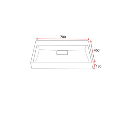 Durovin Bathrooms Luxurious Cast Stone Resin bathroom Basin - Wall Hung Or Countertop basin Sink - 700 x 460mm (WxD)