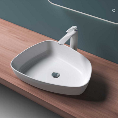 Durovin Bathrooms Luxurious Stone Resin Bathroom Basin -  Countertop Bathroom Sink - 511 x 387mm (WxD)