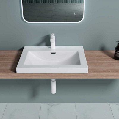 Durovin Bathrooms Luxurious Stone Resin Bathroom Basin-Self Rimming ...