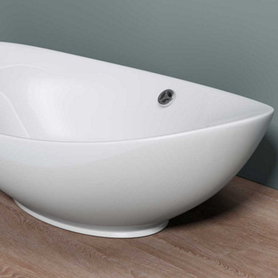 Durovin Bathrooms Oval Countertop Basin Ceramic Bathroom Basin With ...