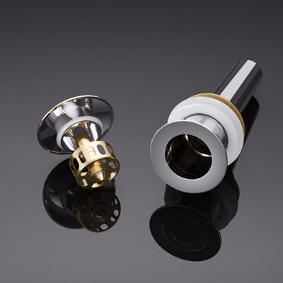 Durovin Bathrooms Push Pop Up Basin Waste Plug - Unslotted Suitable for ...