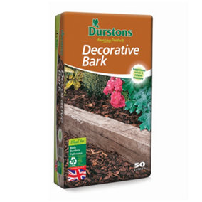 Durstons Waste Bark Long Lasting Weed Suppressor Garden Landscaping Mulch 1 x 50L
