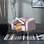 Dusky Pink Occasional Scalloped Velvet Tub Chair Armchair