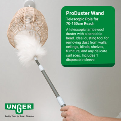 Dusting Wand - Easy Reach All Purpose Extendable Duster by UNGER
