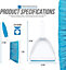Dustpan and Brush Set - (Blue) Portable Cleaning Brush and Dustpan
