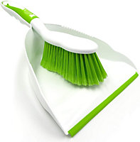 Dustpan Small Brush Hand Broom - Dustpan and Brush Set (Green)