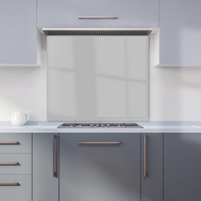 Dusty Grey Premium Glass Kitchen Splashback W600mm x H650mm