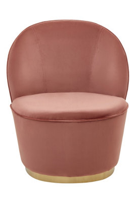 Dusty Pink Kids Velvet Chair with Gold Base, Velvet Upholstery Kids Chair for Living Room, Dining Room