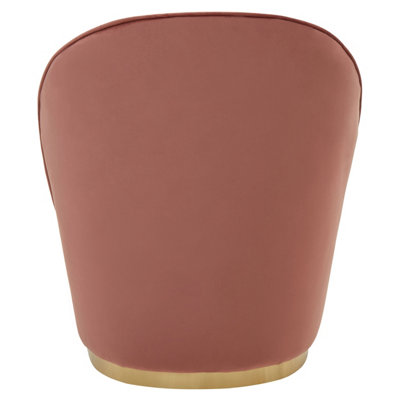 Dusty Pink Kids Velvet Chair with Gold Base, Velvet Upholstery Kids Chair for Living Room, Dining Room