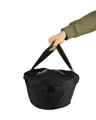 Dutch Oven Set 4.25L Cast Iron Camping Cooker with Lid Lifter & Free Carry Bag