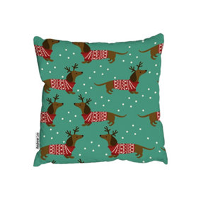 Dutchshunds in christmas (cushion) / 45cm x 45cm