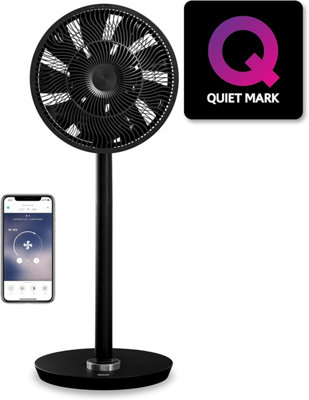 Duux Whisper Flex Smart Standing Fan, Black DXCF10UK