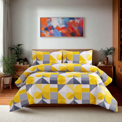 Duvet Cover And Pillowcase Set Trendy Shape Printed Design