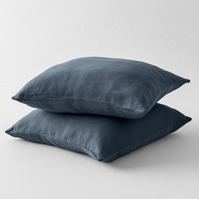 Duvet Cover & Pillowcase Set - Denim Blue - Muslin Cotton - King