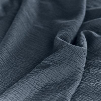 Duvet Cover & Pillowcase Set - Denim Blue - Muslin Cotton - King