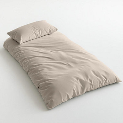 Duvet Cover & Pillowcase Set - Natural Stone - Washed Cotton - Single