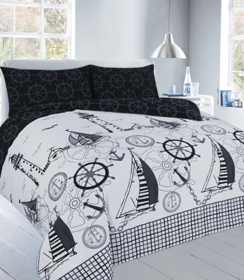 Duvet Cover Set Jake Sailor Coastal Ship Reversible Quilt Cover Bedding Set