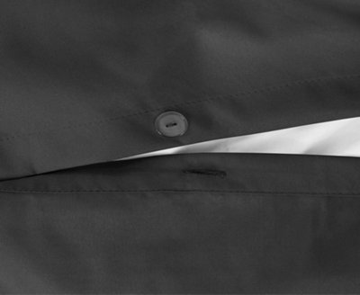 Duvet Cover Set Seersucker Single/Double/King/Super King Bedding Set - Duvet Cover + Matching Pillowcase - Charcoal
