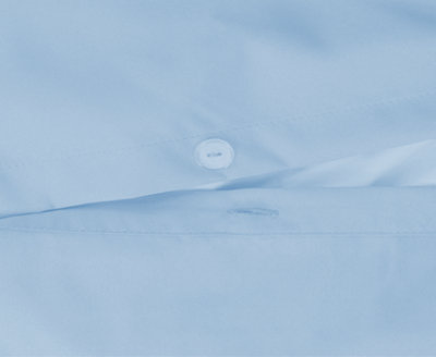 Duvet Cover Set Seersucker Single/Double/King/Super King Bedding Set - Duvet Cover + Matching Pillowcase -  Duck Egg
