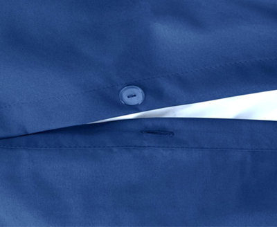 Duvet Cover Set Seersucker Single/Double/King/Super King Bedding Set - Duvet Cover + Matching Pillowcase - Royal Blue