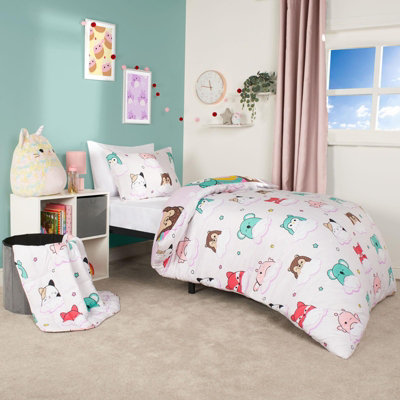 Duvet Cover Set Squishmallows Bedding Reversible Quilt Kids Bed - Double