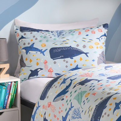 Duvet Cover Set Under The Sea Quilt Pillowcase Reversible Bedding - 3