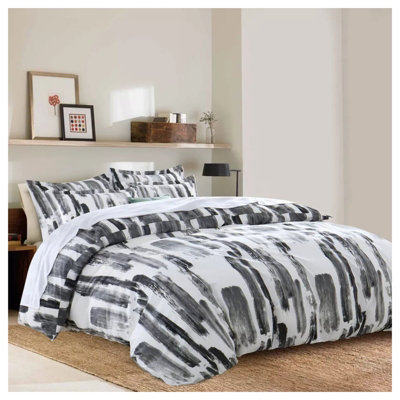 Duvet Cover Set with Pillowcase Reversible Printed Floral Single Double King Super King Size Bedding Sets Comfortable Soft 3PC