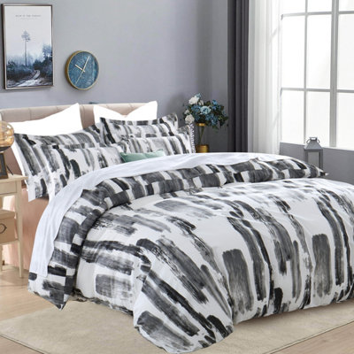 Duvet Cover Set with Pillowcase Reversible Printed Floral Single Double King Super King Size Bedding Sets Comfortable Soft 3PC
