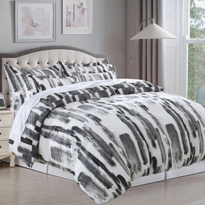 Duvet Cover Set with Pillowcase Reversible Printed Floral Single Double King Super King Size Bedding Sets Comfortable Soft 3PC